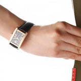 Emporio Armani Classic Black Dial Black Leather Strap Watch For Women - AR0169