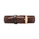 Daniel Wellington Classic Petite York White Dial Brown Leather Strap Watch For Women - DW00100176