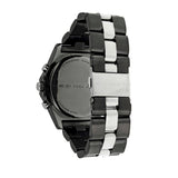 Marc Jacobs Blade Chronograph Black Dial Two Tone Steel Strap Watch for Women - MBM3179