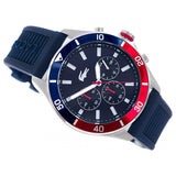 Lacoste Tiebreaker Chronograph Blue Dial Blue Silicon Strap Watch for Men - 2011154