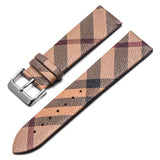 Burberry The City Silver Dial Brown Leather Strap Watch for Women - BU9025