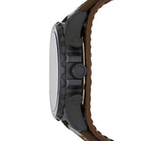 Fossil Nate Chronograph Brown Dial Brown Leather Strap Watch for Men - JR1511