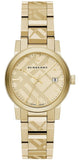 Burberry The City Gold Dial Gold Steel Strap Watch for Women - BU9145