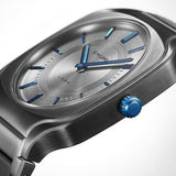 D1 Milano Square Titanium Gray Dial Gray Steel Strap Watch for Men - D1-SQBJ02