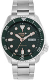 Seiko 5 Sports Automatic Analog Green Dial Silver Steel Strap Watch For Men - SRPD63K1