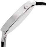 Calvin Klein Equal Black Dial Black Leather Strap Watch for Women - K3E231C1