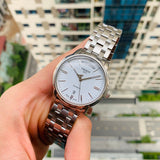 Tissot T Classic Automatic III Day Date White Dial Silver Steel Strap Watch for Men - T065.930.11.031.00