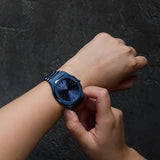 D1 Milano Ultra Thin Midnight Dial Blue Steel Strap Watch for Men- D1-UTBJ21