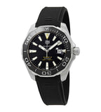Tag Heuer Aquaracer Calibre 5 Automatic Black Dial Black Rubber Strap Watch for Men - WAY201A.FT6142