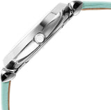 Emporio Armani Gianni T Bar Analog Crystals Silver Dial Blue Leather Strap Watch For Women - AR11443