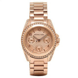 Michael Kors Blair Rose Gold Dial Rose Gold Steel Strap Watch for Women - MK5613