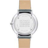Movado Museum 70th Anniversary Grey Dial Grey Leather Strap Watch For Women - 0607144