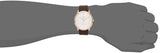 Calvin Klein Minimal White Dial Brown Leather Strap Watch for Men - K3M216G6