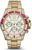 Michael Kors Everest Chronograph Gold Dial Gold Steel Strap Watch for Women - MK5871