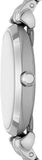 Emporio Armani Gianni T-Bar Quartz Silver Dial Silver Steel Strap Watch For Women - AR11445