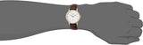 Daniel Wellington Dapper Bristol White Dial Brown Leather Strap Watch For Women - DW00100094