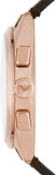 Emporio Armani Claudio Chronograph Blue Dial Brown Leather Strap Watch For Men - AR11554