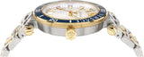 Versace Greca Sport Quartz White Dial Two Tone Steel Strap Watch For Men - VEZ300521