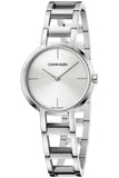 Calvin Klein Dainty Silver Dial Silver Steel Strap Watch for Women - K7L23146
