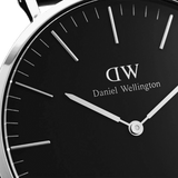 Daniel Wellington Classic Roselyn Black Dial Maroon Nylon Strap Watch For Women - DW00100274
