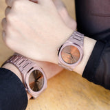 D1 Milano Ultra Thin Brown Dial Gold Steel Strap Watch for Unisex - D1-UTBJ10