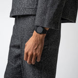 D1 Milano Ultra Thin Shadow Black Dial Black Steel Strap Watch for Men - D1-UTBJSH