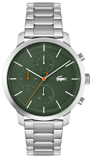 Lacoste Replay Green Dial Silver Steel Strap Watch for Men - 2011178