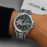 Lacoste Capbreton Gray Dial Two Tone Steel Strap Watch for Men - 2010943