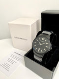 Emporio Armani Renato Black Dial Black Steel Strap Watch for Men - AR11184