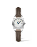 Longines Equestrian Mother of Pearl Dial Brown Leather Strap Watch for Women - L6.136.0.87.2