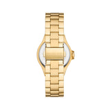 Michael Kors Lennox Three-Hand Silver Dial Gold Steel Strap Watch For Women - MK7278