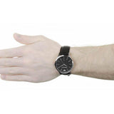 Emporio Armani Renato Large Black Dial Brown Leather Strap Watch for Men - AR2480