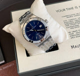 Maurice Lacroix Aikon Date Blue Dial Silver Steel Strap Watch for Men - AI1108-SS002-430-1