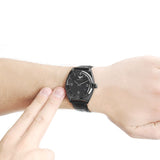 Emporio Armani Franco Black Dial Black Leather Strap Watch For Men - AR0368