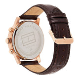 Tommy Hilfiger Kane Chronograph Blue Dial Brown Leather Strap Watch for Men - 1791399