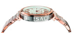 Versace V-Twist White Dial Two Tone Mesh Bracelet Watch for Women - VELS00719