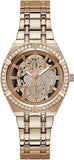 Guess Allara Quartz Rose Gold Dial Rose Gold Steel Strap Watch For Women - GW0604L3