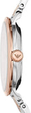 Emporio Armani Modern Slim Analog Mother of Pearl Dial Two Tone Steel Strap Watch For Women - AR11157