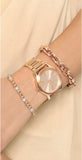 Michael Kors Hartman Rose Gold Dial Rose Gold Steel Strap Watch For Women - MK3491