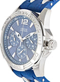 Guess Oasis Multifunction Blue Dial Two Tone Steel Strap Watch for Men- W0366G2