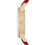 Burberry The City Champagne Dial Leather Strap Watch for Women - BU9139