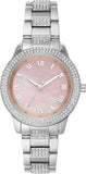 Michael Kors Tibby Multifunction Crystals Pink Dial Silver Steel Strap Watch for Women - MK4686