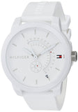 Tommy Hilfiger Denim Analog White Dial White Rubber Strap Watch for Men - 1791481