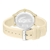 Lacoste 12.12 Beige Dial Beige Silicone Strap Watch for Men - 2011239
