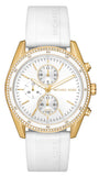 Michael Kors Hadyn Chronograph White Dial White Rubber Strap Watch for Women - MK7484