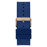 Guess Navigator Chronograph Blue Dial Blue Rubber Strap Watch for Men - GW0264G4