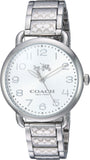 Coach Delancey White Dial Silver Steel Strap Watch for Women - 14502495