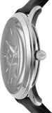 Fossil Neutra Minimalist Moonphase Black Dial Black Leather Strap Watch for Men - FS5904