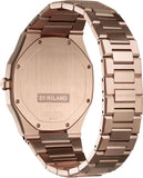 D1 Milano Ultra Thin Black Dial Gold Steel Strap Watch for Men - D1-UTBJ42