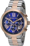 Michael Kors Bradshaw Chronograph Blue Dial Two Tone Steel Strap Watch For Women - MK6389